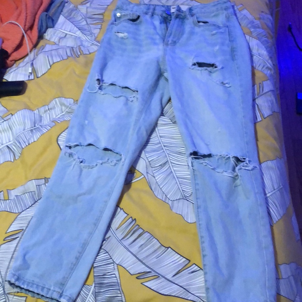 Light blue mom jeans